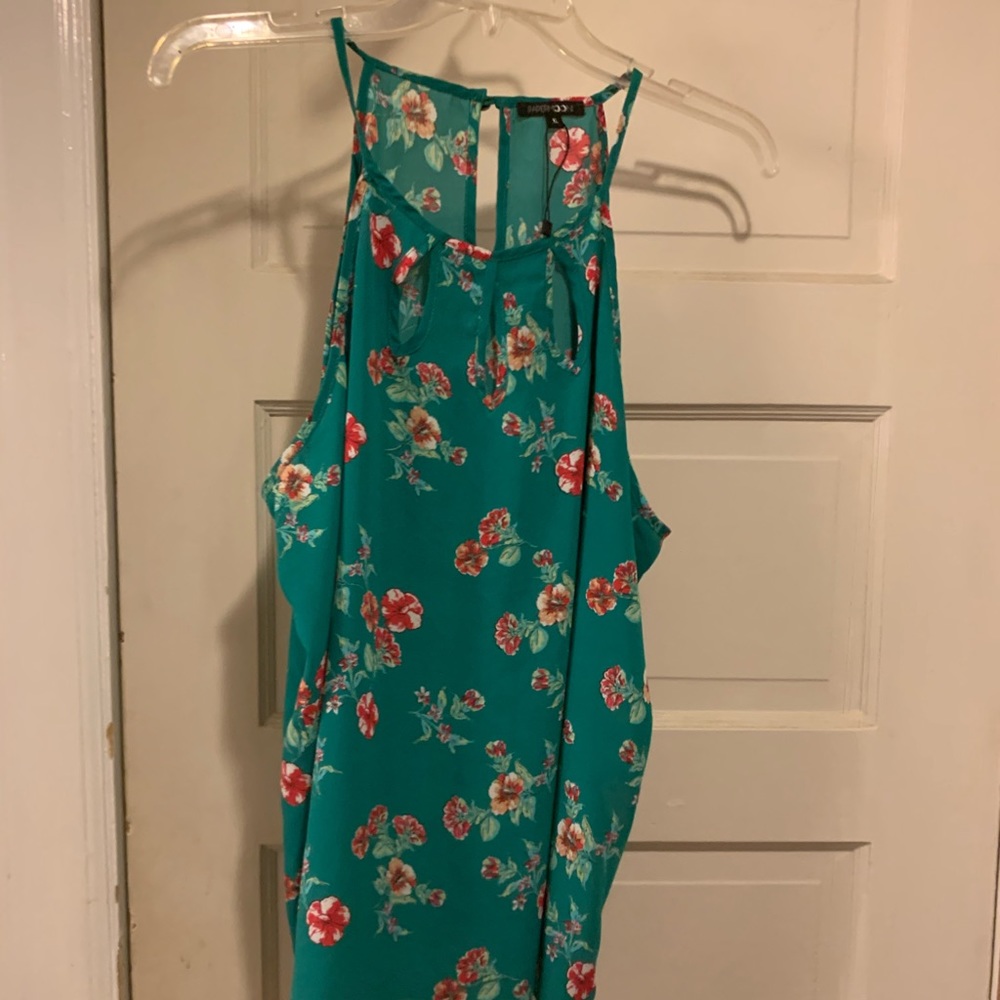 Tank top with cut out detail